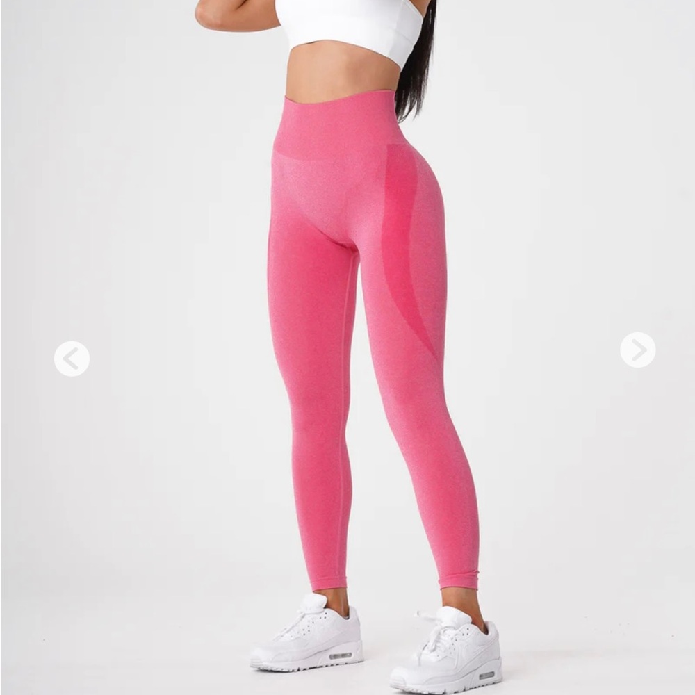Pink High-Waisted Seamless Leggings